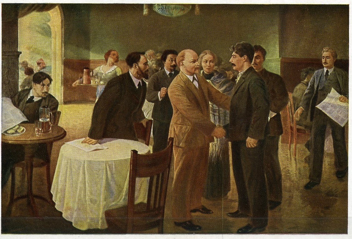 Вепхвадзе Сталин. Картина Вепхвадзе - встреча Ленина и Сталина в Таммерфорсе. Картина Сталин на Таммерфорсской конференции.