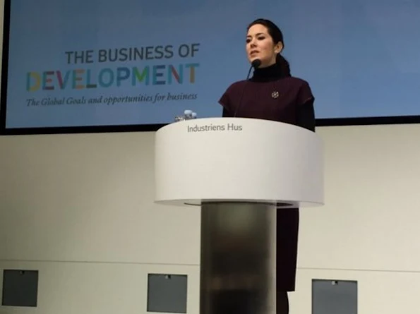 Crown Princess Mary of Denmark opened "UN 17 World Goals and Sustainable Development" conference in Copenhagen. Crown Princess Mary is responsible for opening "UN 17 Sustainable Development Goals" conference