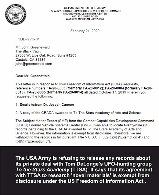 https://nexusnewsfeed.com/article/unexplained/us-army-refuses-to-release-records-about-tom-delonge-s-ufo-organization