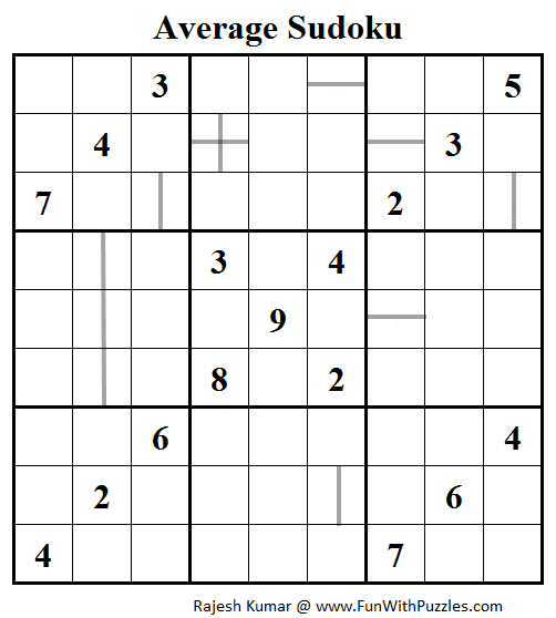 Average Sudoku  (Daily Sudoku League #101)