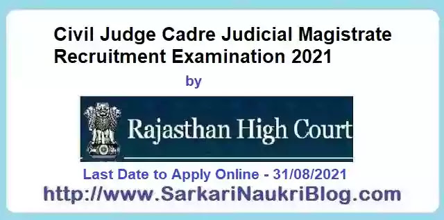 Rajasthan High Court Civil Judge Recruitment 2021