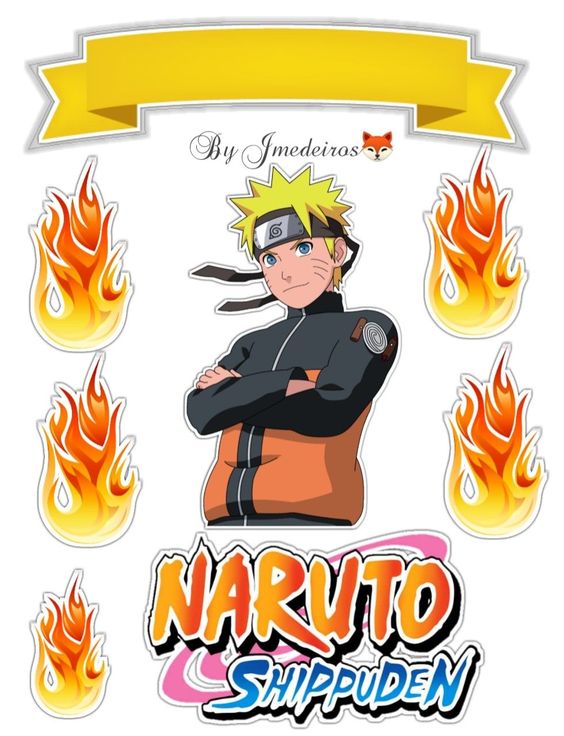 ARQUIVO para topo de bolo Naruto - muito completo +1 tema