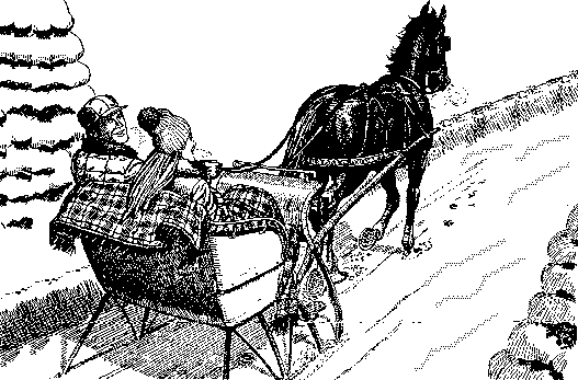 horse drawn sleigh clipart - photo #8