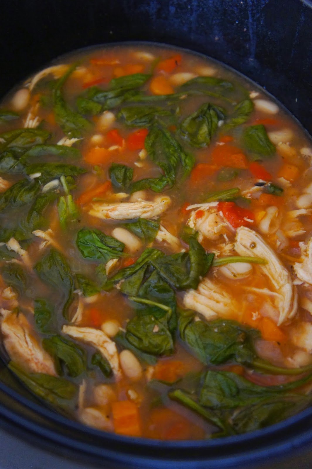 Savory Sweet and Satisfying: Crock Pot Tuscan Chicken Soup