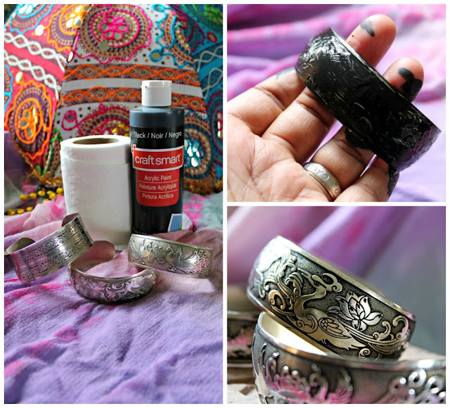 Faux Tarnish for Embossed Metal Jewelry {DIY boho bohemian} Quirky