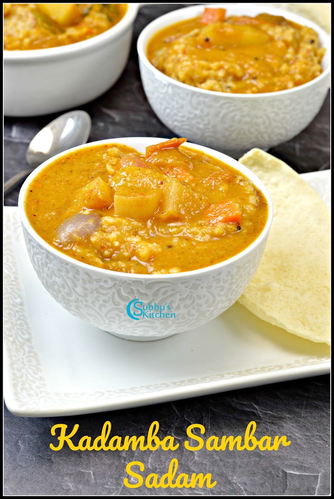 Kadamba Sambar Sadam Sambar Rice Subbus Kitchen