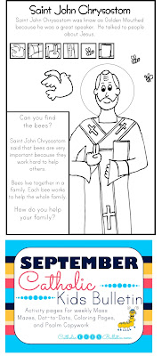 Saint John Chrysostom Coloring Page Catholic Kids Bulletin