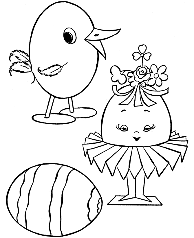 easter bunny coloring pages for preschool - photo #16