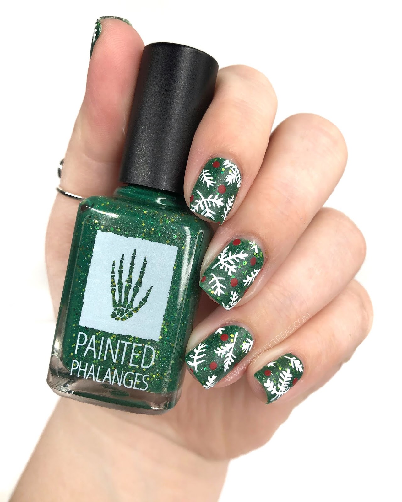 Christmas Nails Pine Sprig Nail Art — 25 Sweetpeas
