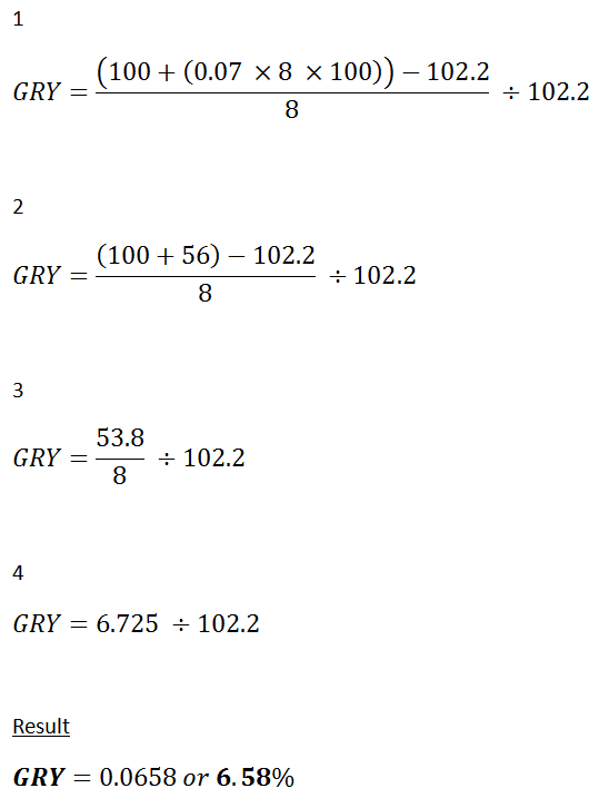 Investment Management Gross Redemption Yield!