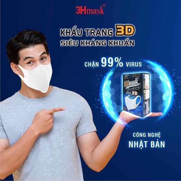 [HỘP] KHẨU TRANG Y TẾ 3D SIÊU LẬP THỂ QUAI BẢN