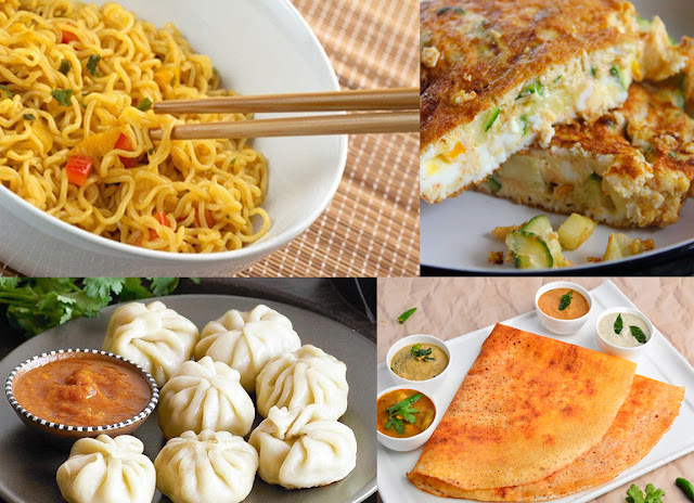 foods, dosa, bread omelette, maggi noodles, India, momos, delicious, yummy, foods around world, world foods, culture, travel, one dollar