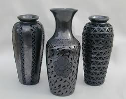 Oaxacan Black Pottery - 3 Vases