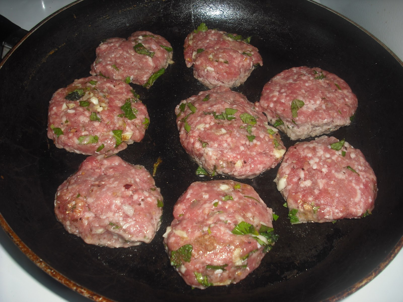 365 No Repeats March 30 Lamb Patties with Garlic and Mint over
