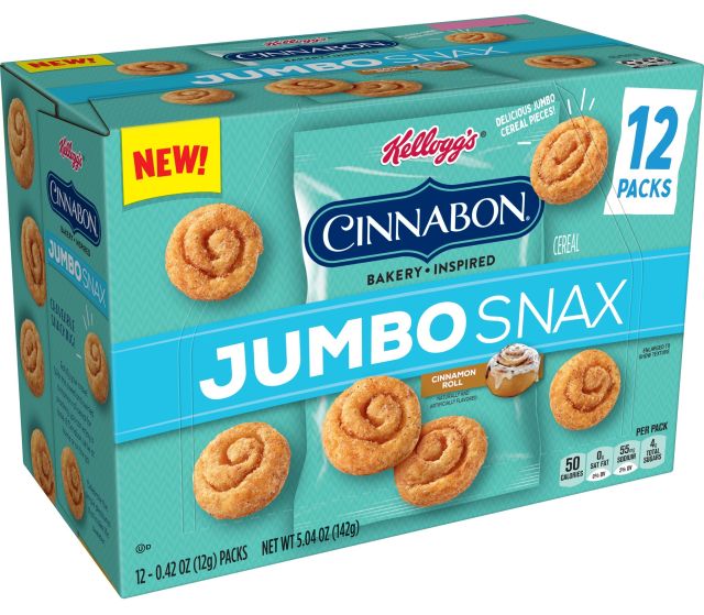 Kellogg's Announces New Cinnabon Bakery Inspired Jumbo Snax for April 2021