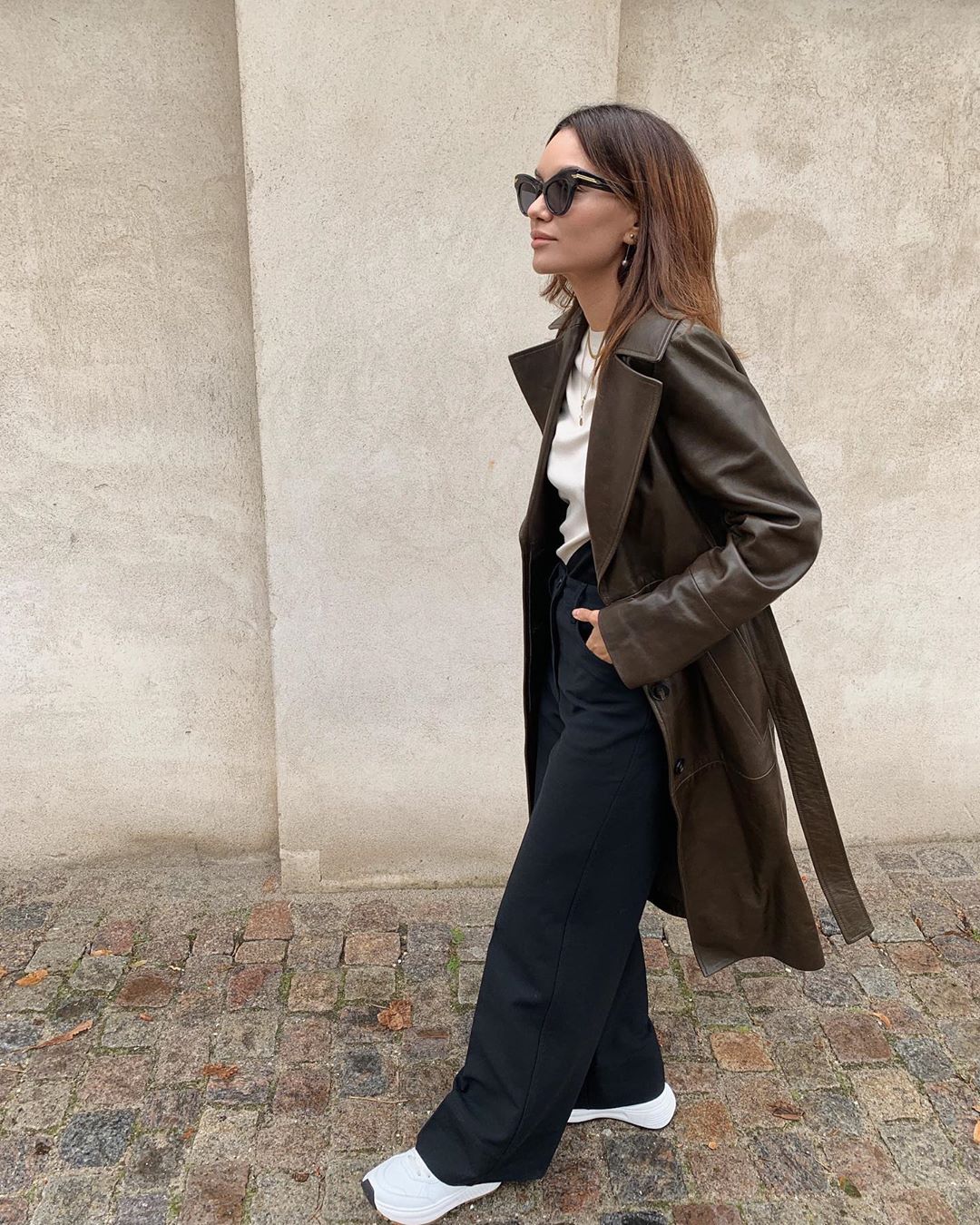 This Founder Wore the Perfect Seasonal Outfit – Leather Trench Coat