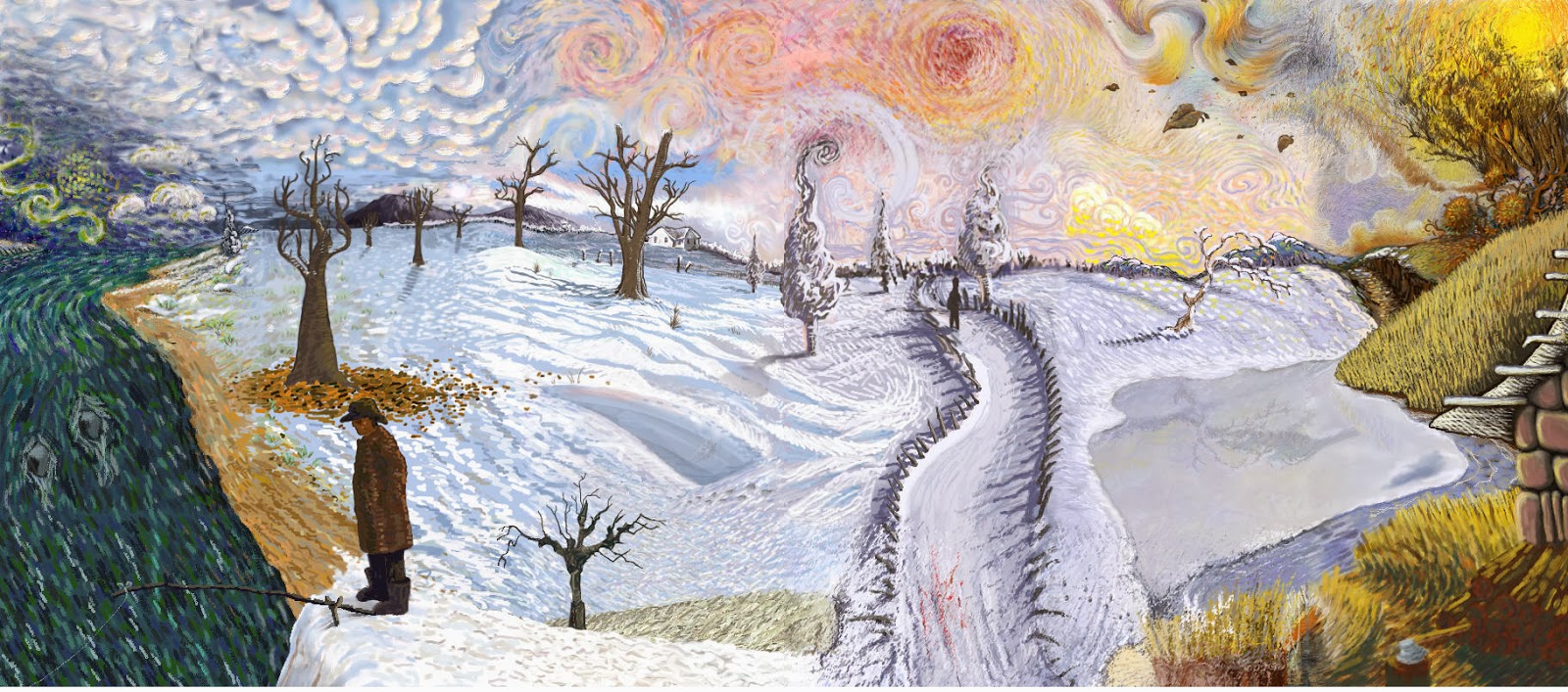 Kindergarten Art Class: Vincent van Gogh "Χειμωνιάτικο τοπίο "