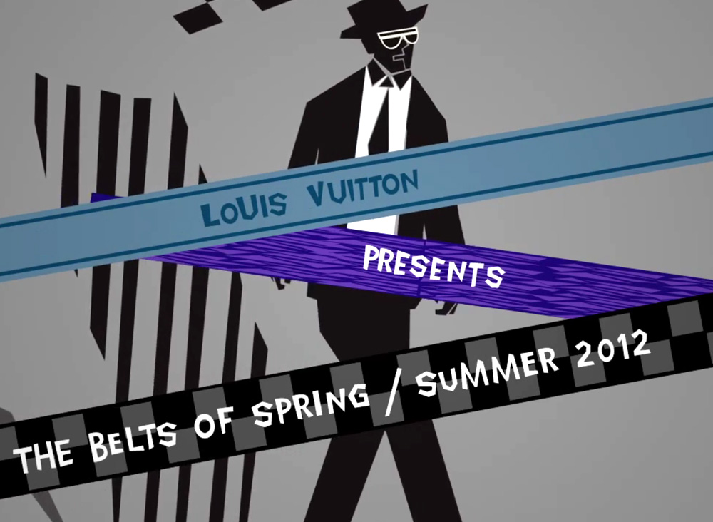 Super Bowl Update: Wonderful Saul Bass Inspired Video For Louis Vuitton 2012 Summer Belt Collection.