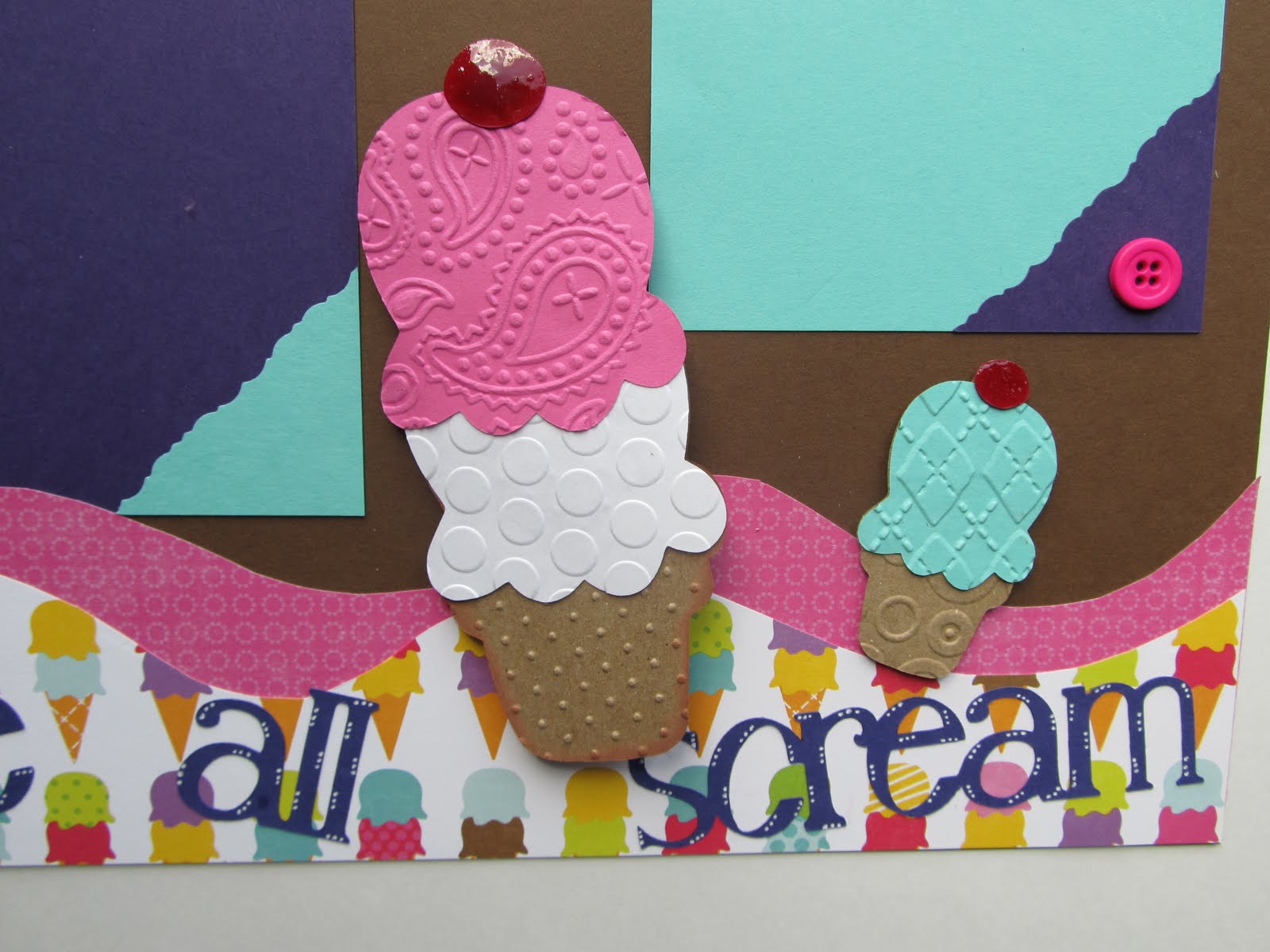 Creative Cricut Designs & More.... Ice Cream Scrapbook Layout