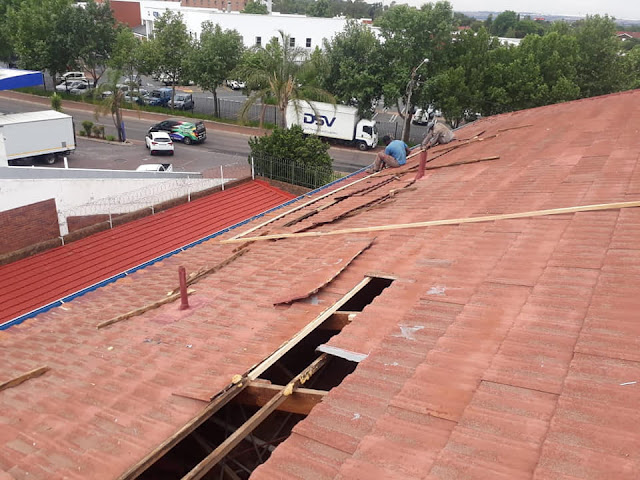 Tile roof repairs - broken timber