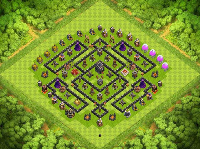 Base Town Hall 9 Clash of Clans Clan War