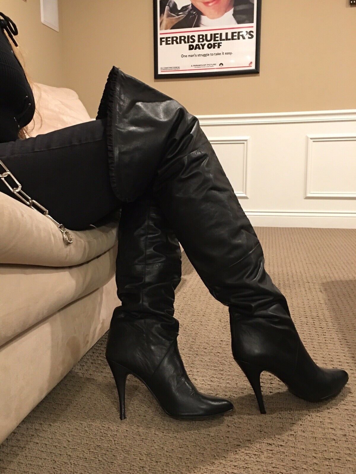 bedazzled thigh high boots