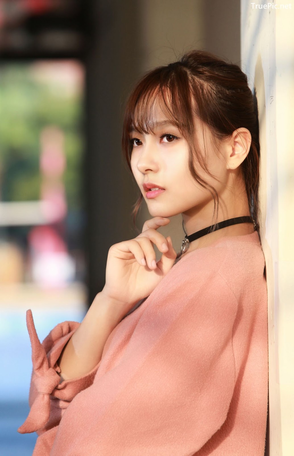 Image-Taiwanese-Model-郭思敏-Pure-And-Gorgeous-Girl-In-Pink-Sweater-Dress-TruePic.net- Picture-34