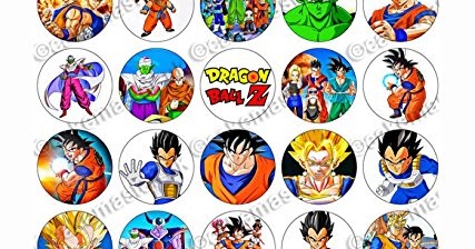 30 X Edible Cupcake Toppers A Dragon Ball Z Themed Collection Of