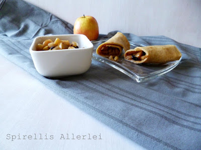 leckere Apfelstrudel ähnliche Pfannkuchen