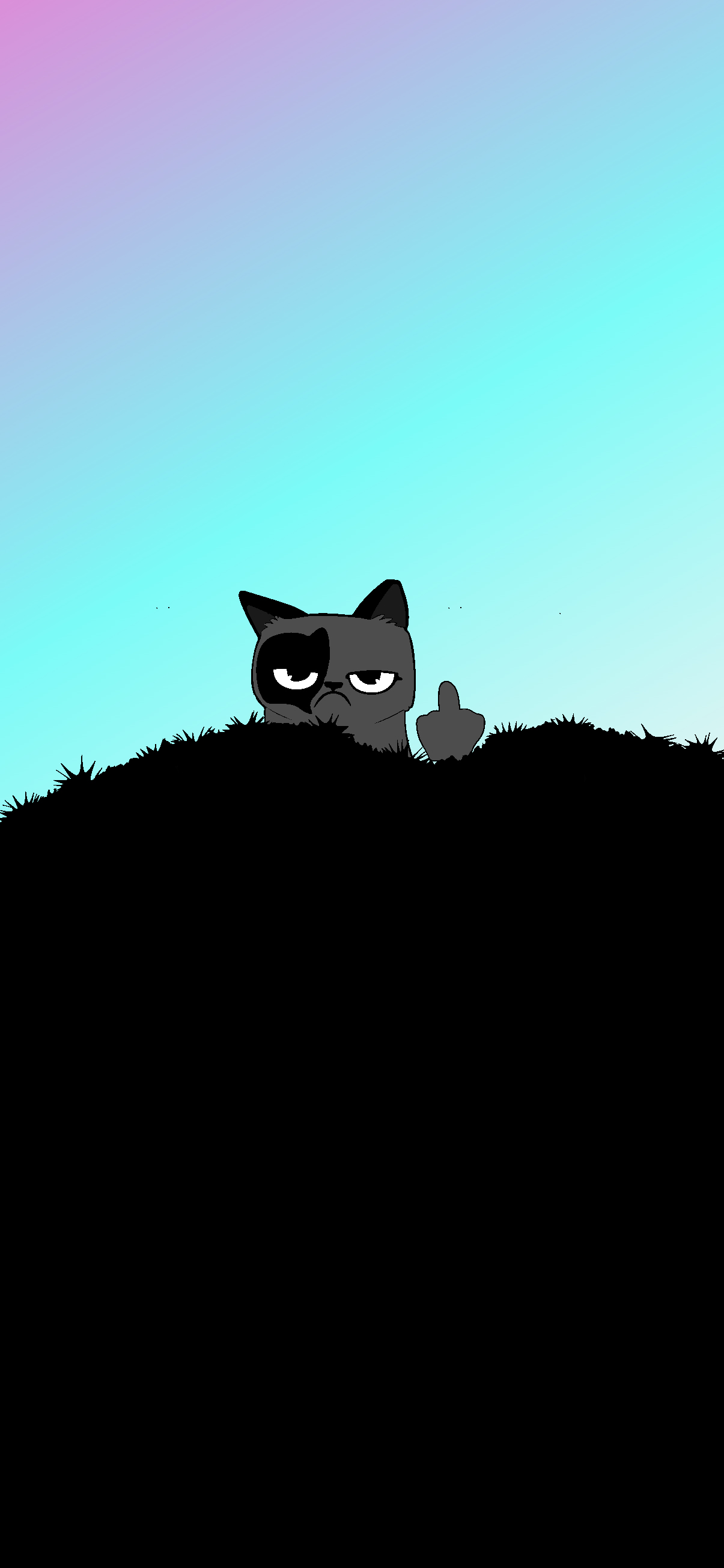 Cool phone wallpaper - Angry cat