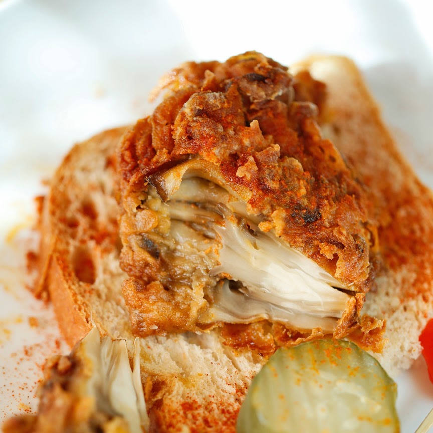 The Chubby Vegetarian Nashville Hot ChickenStyle Hen of the Woods