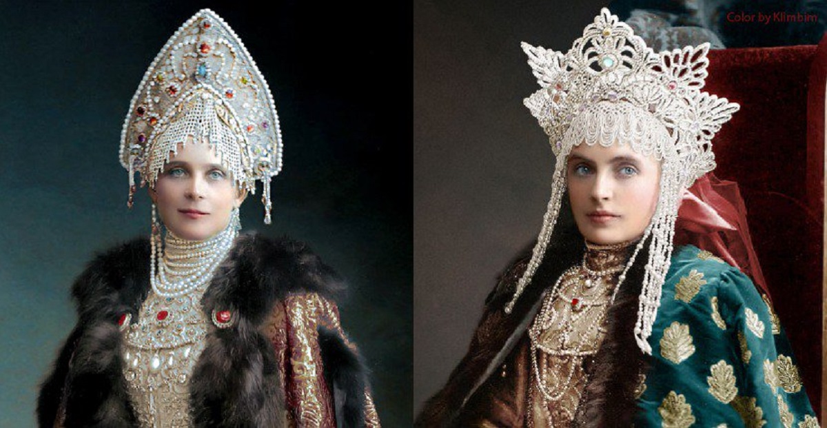 Flares into Darkness Colorized pictures from a 1903 Russian costume ball