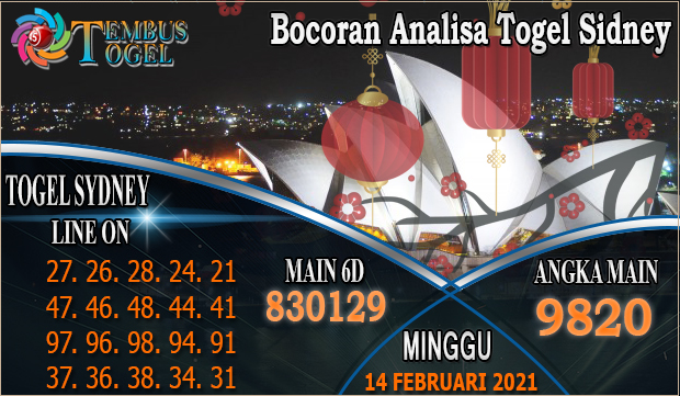 Bocoran Analisa Togel Sidney Hari Minggu 14 Februari 2021