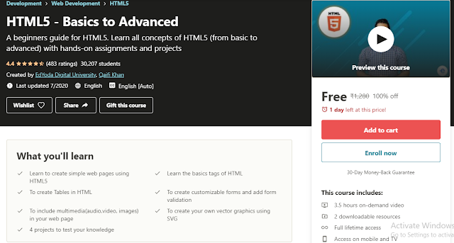 HTML5- Basic to Advanced