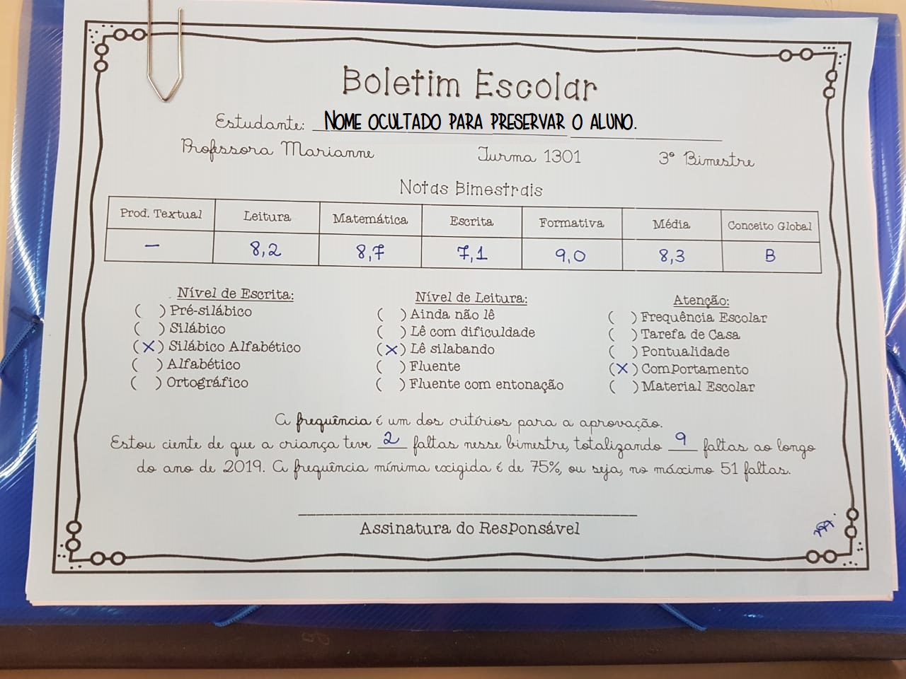 gente o que significa situação 1, 4 e o  -  no boletim escolar 