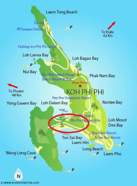 onde se hospedar em Phi Phi