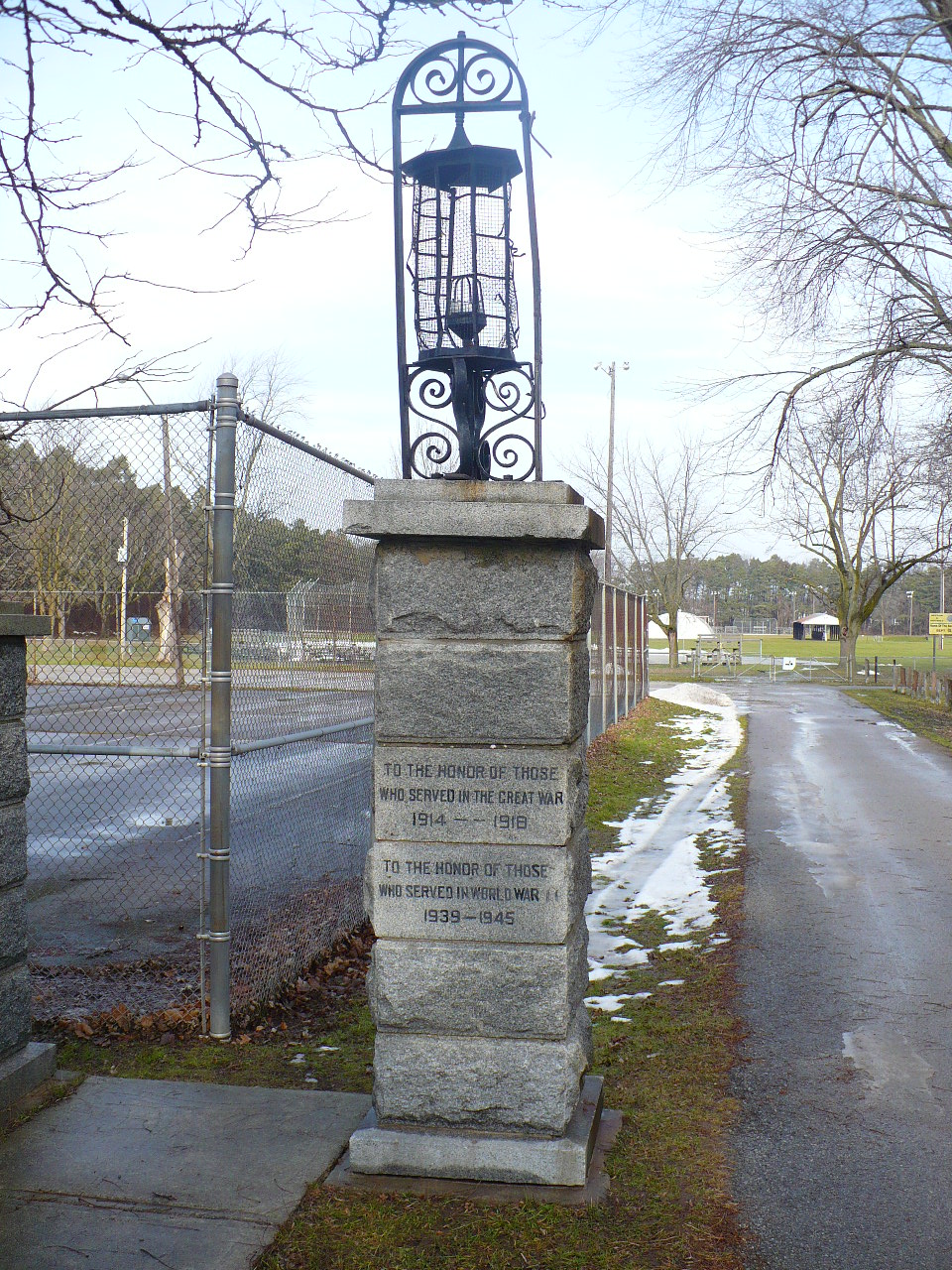 Ontario War Memorials Beeton Community Park Gates