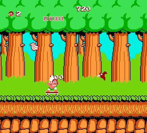 Adventure Island ; Captura de pantalla : Mundo 1