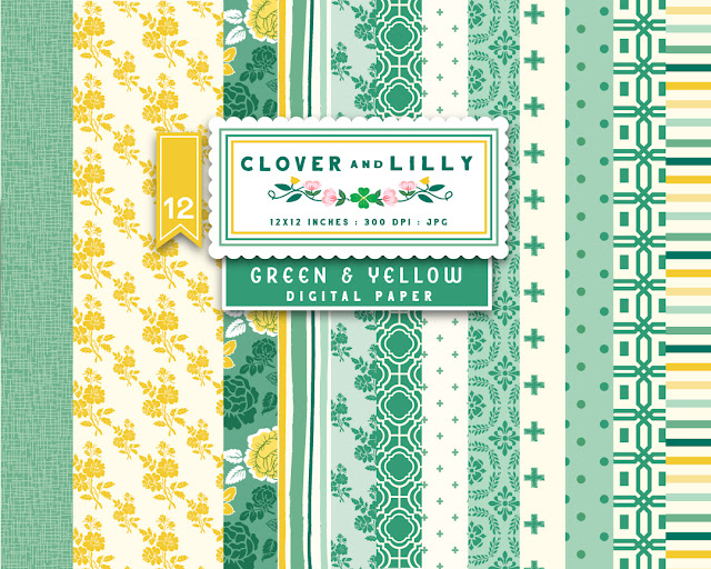 Clover and Lilly Digital Paper