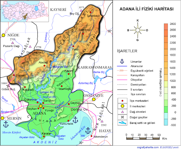 Türkiye’nin Fiziki Coğrafya Haritaları