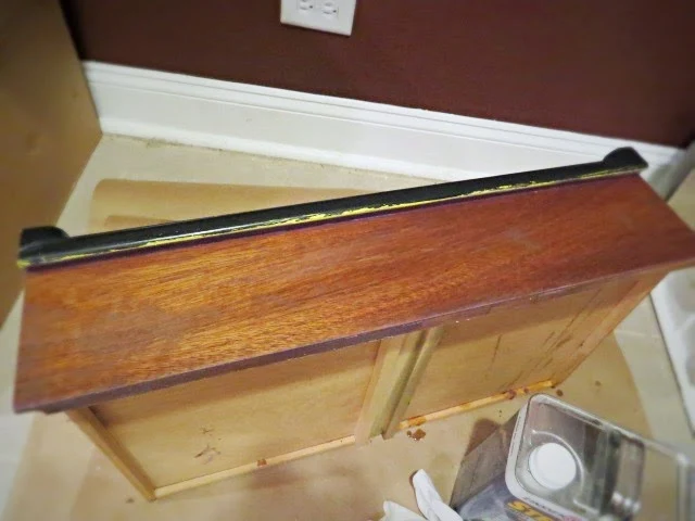 paint stripper  mid-century dresser drawer