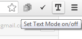 klik pada extensi "Text Mode" pada pojok kanan