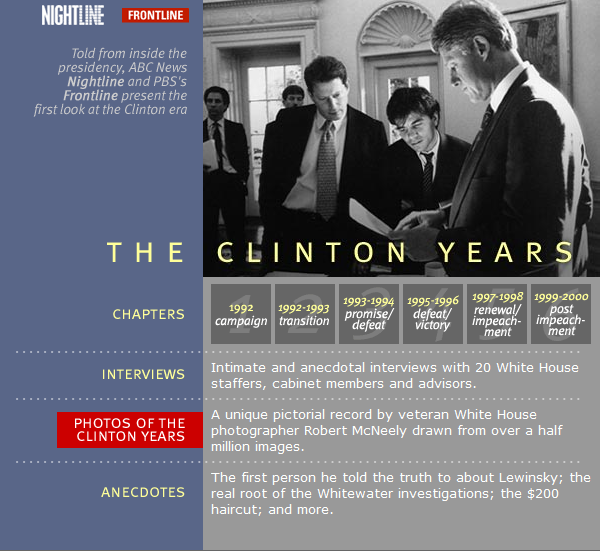 The Learning Professor site Spotlight Clinton Years
