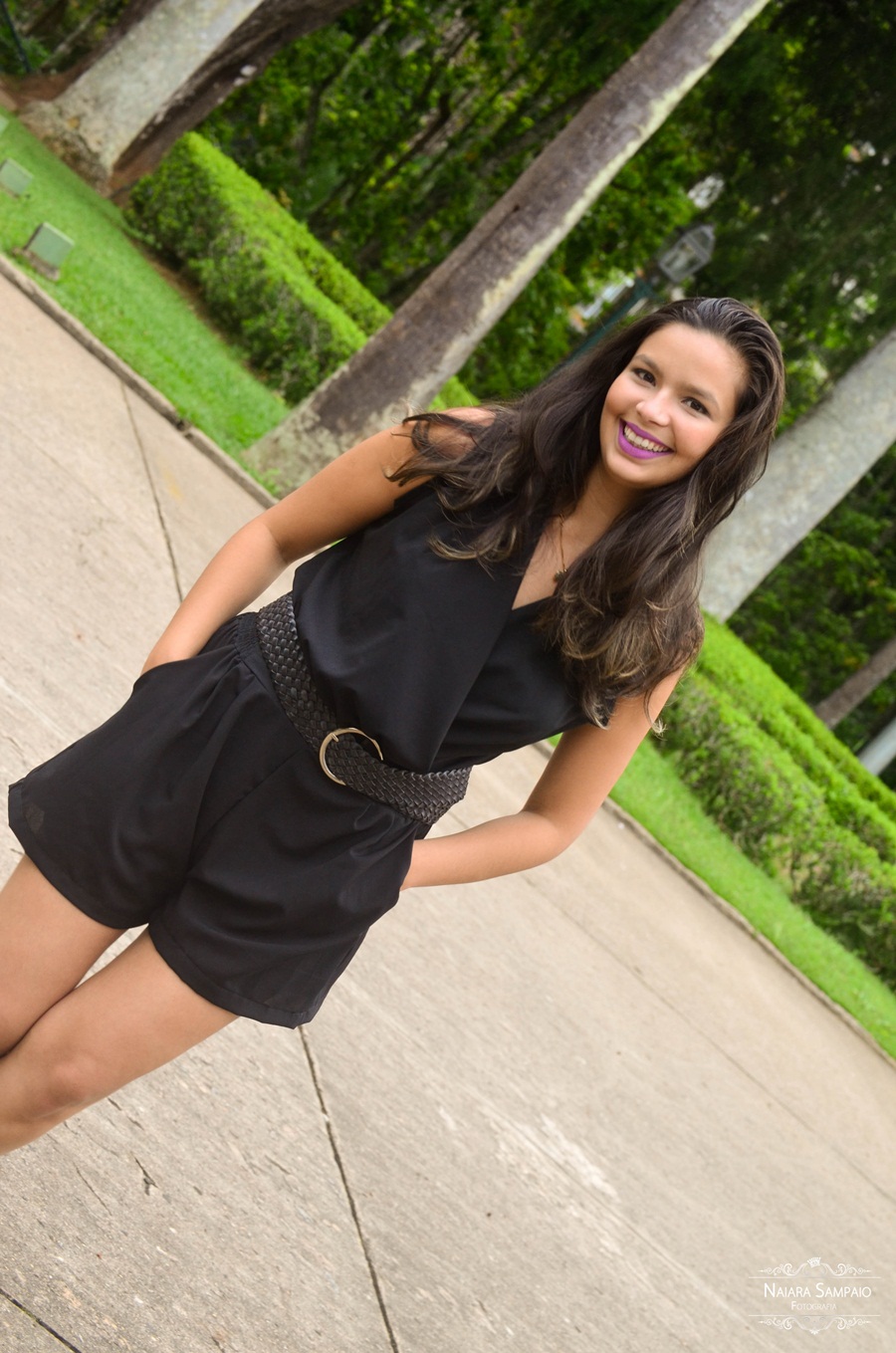 Look do dia - Macaquinho Preto e Espadrille Rosa Macaquinho Preto e Espadrille Rosa