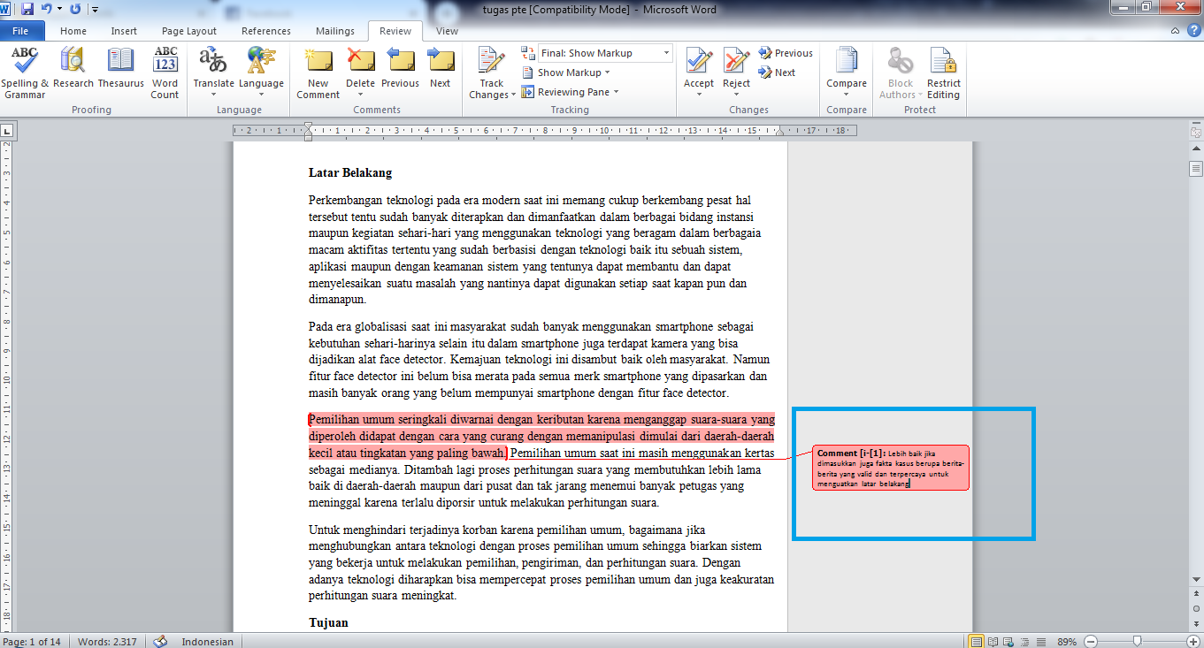 Cara Menambahkan Komentar di Microsoft Word - Belajar ...