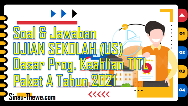 Soal Jawaban Ujian Sekolah Dasar Program Keahlian Titl Paket A Tahun 2021 Sinau Thewe Com