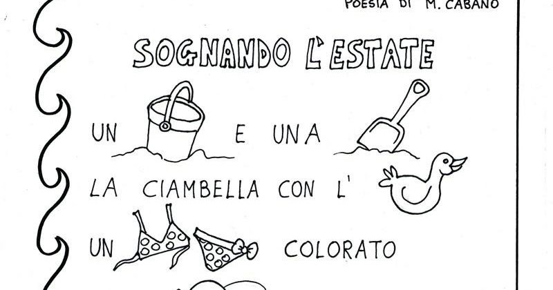 Maestra Nella Poesia Illustrata Sull Estate