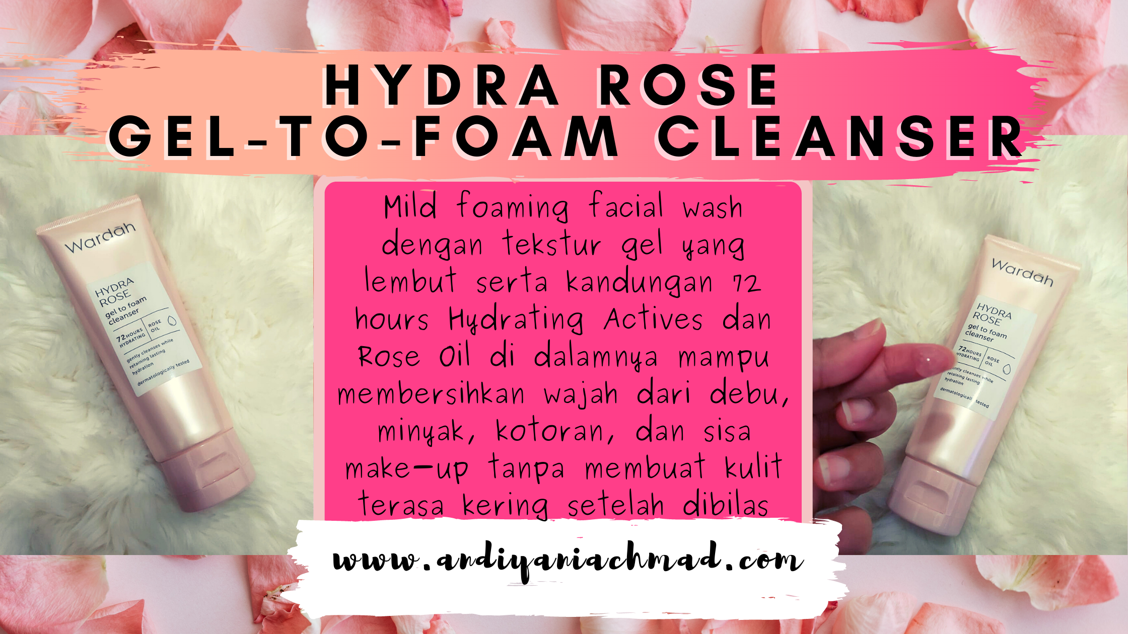 Wardah hydra rose facial foam
