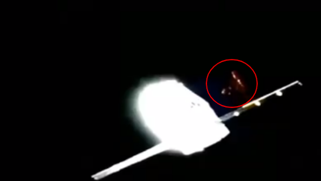Here is the Triangular shaped UFO on Live TV.
