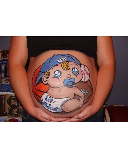 Pregnant Belly Artworks seni melukis perut wanita hamil yang keren-15